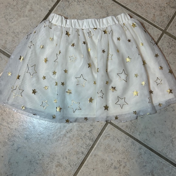 Holiday Time Other - Holiday Time White Skirt with Gold Stars